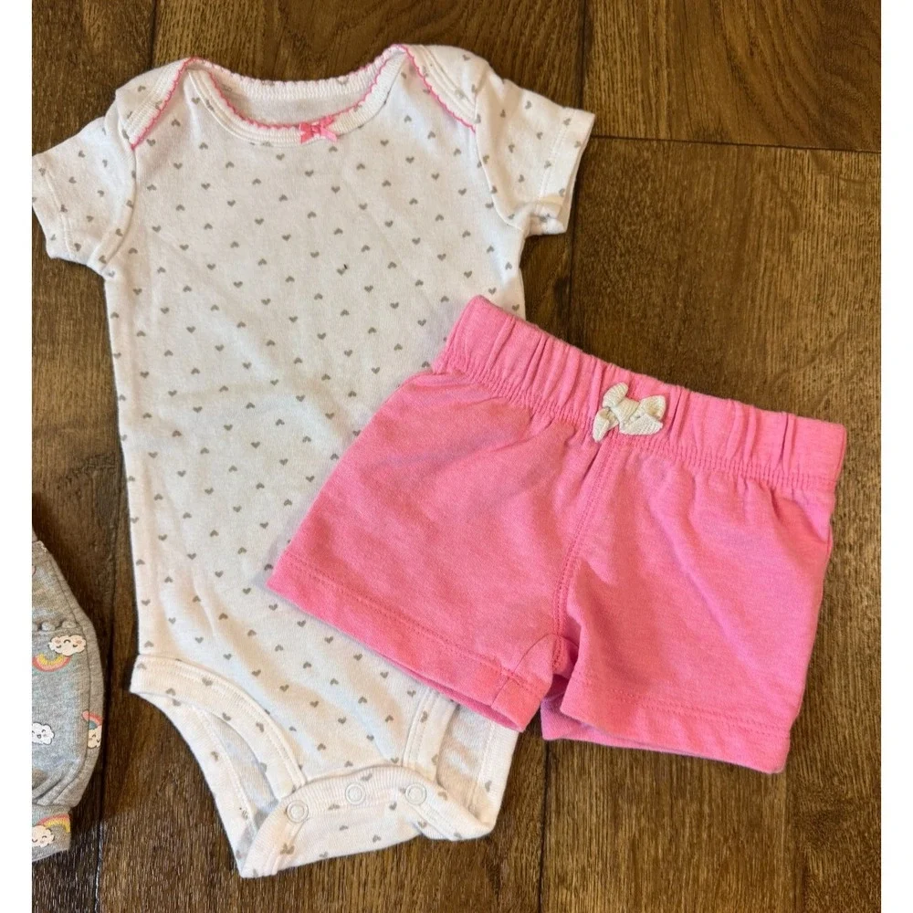 Carter's Baby Girl 6 Months Clothes Outfits Shorts Shirts Tees Summer Sunshine